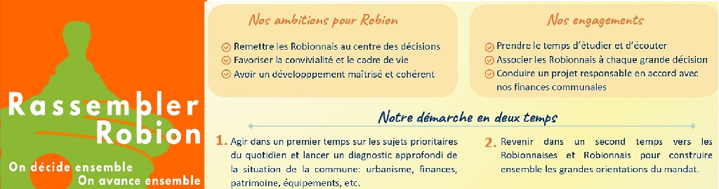 Municipales 2026 Rassembler Robion Notre programme